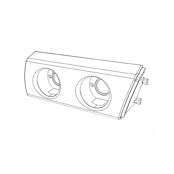 Knob and switch in silver for Acetec cooker hood 251-A70T