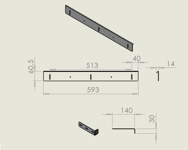 Beslagssats A30T/A60T/A70T EPP