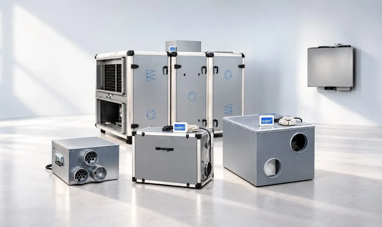 Acetec-produkter för ventilation, avfuktning och inomhusklimat